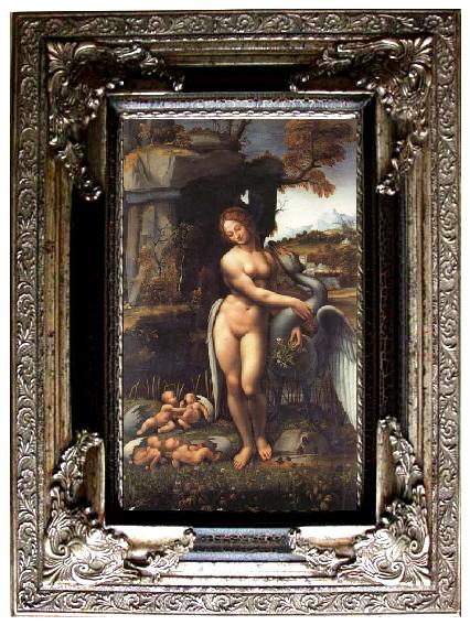 framed  LEONARDO da Vinci Leda and the Swan, Ta053